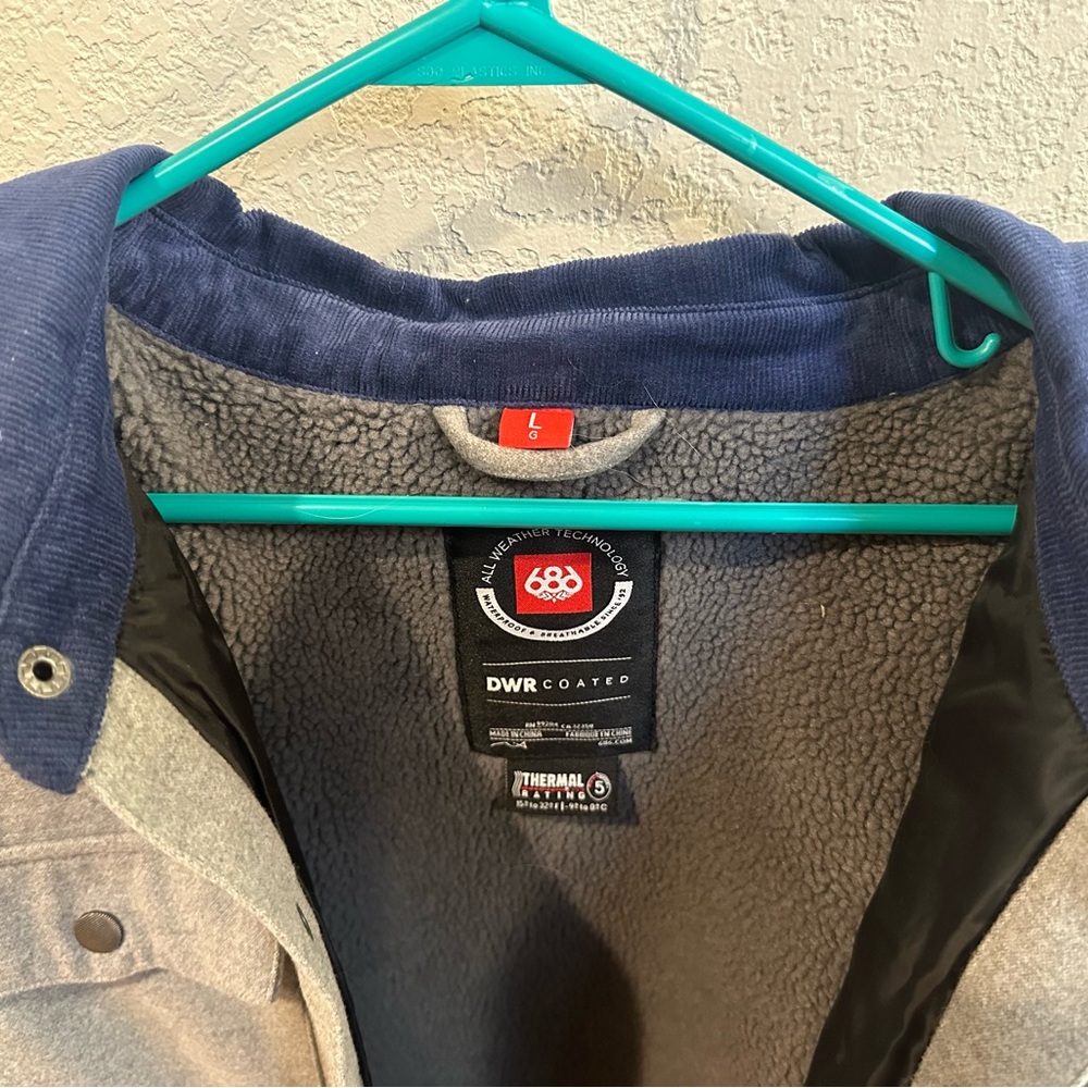 686 Men's Blue and Gray Ski Jacket